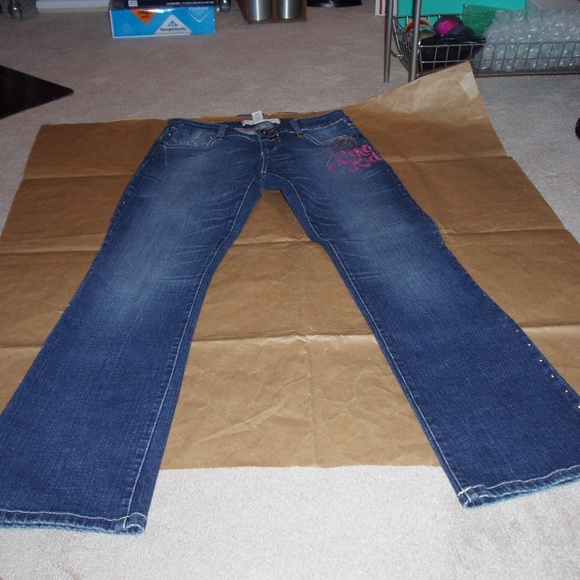 🌷Eckored Jeans gold stud down leg detail 7💐 - Picture 1 of 7